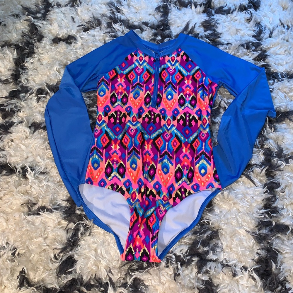Long Sleeve Girls Swimsuit